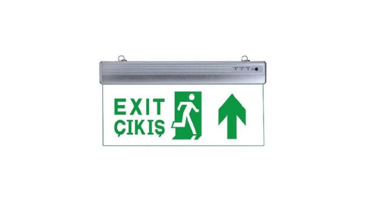 MS219 Tek Yönlü Acil Aydınlatma Armatürü(Camlı Exıt Yukarı)